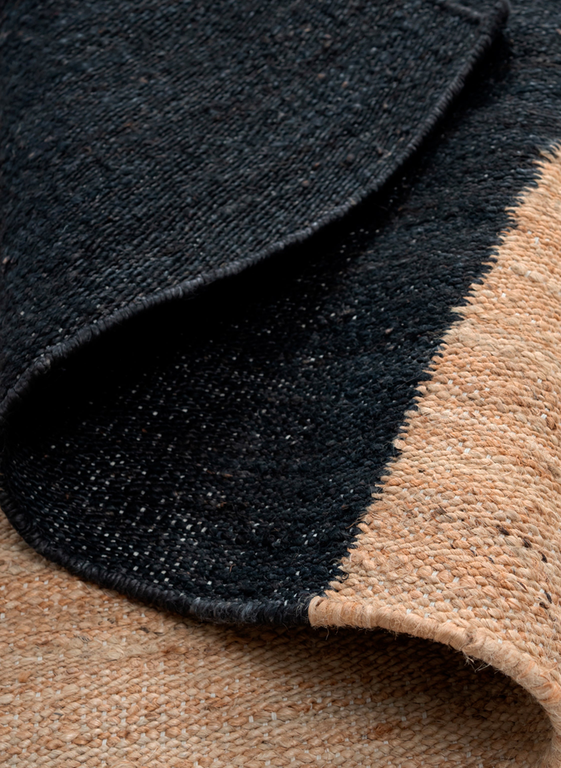 Jute Rug Big Checkered - Black