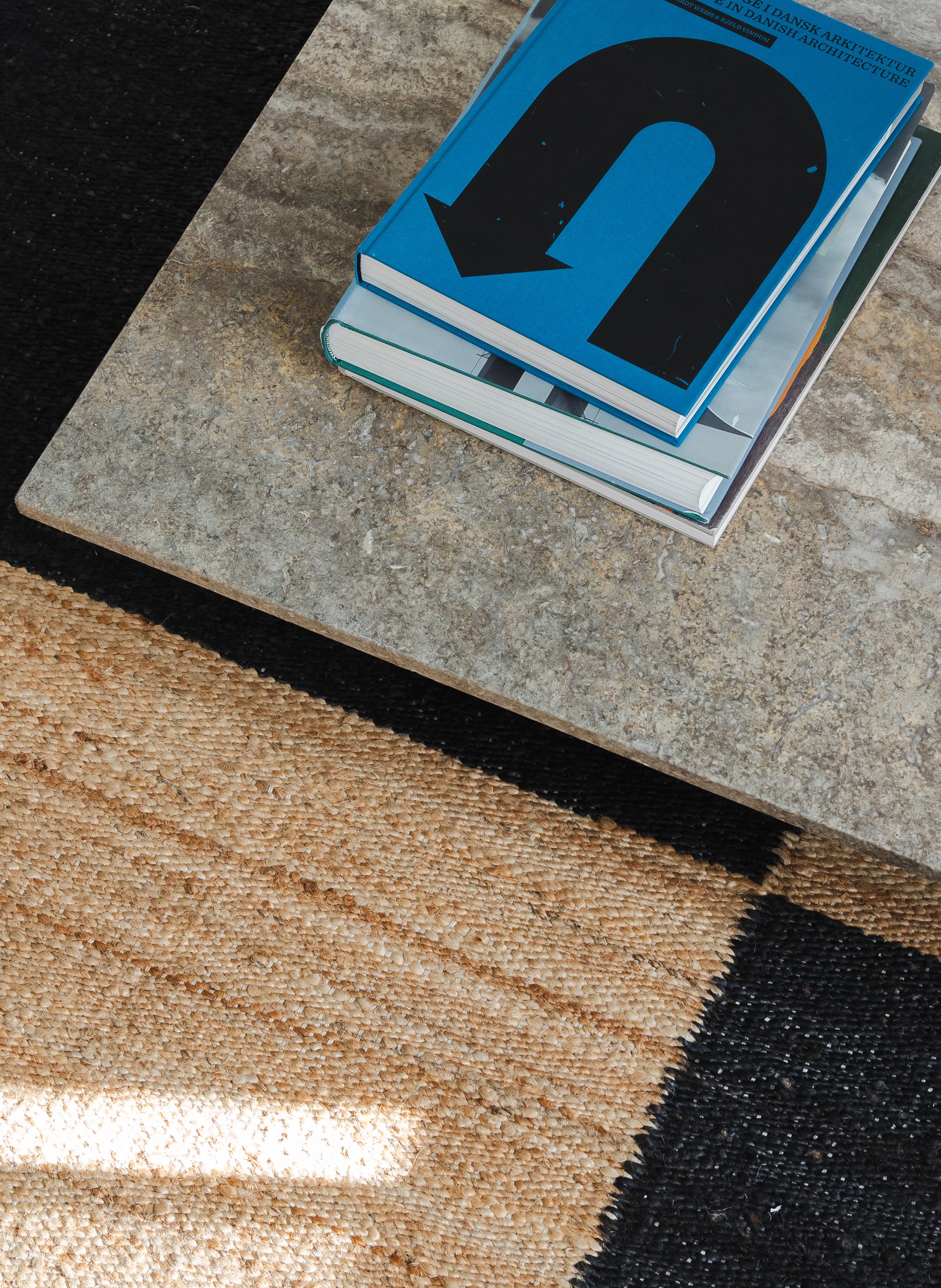 Jute Rug Big Checkered - Black