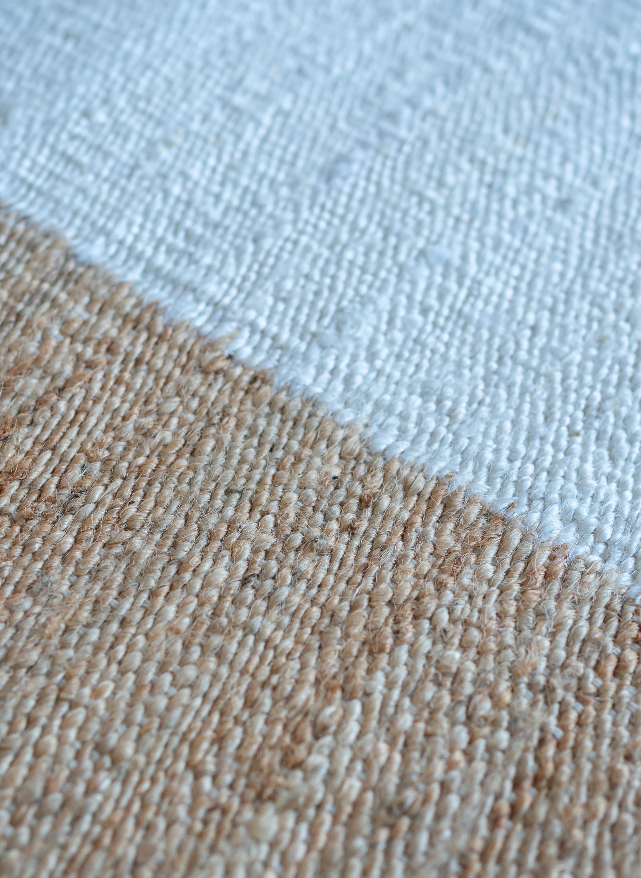 Jute Rug Big Checkered - White