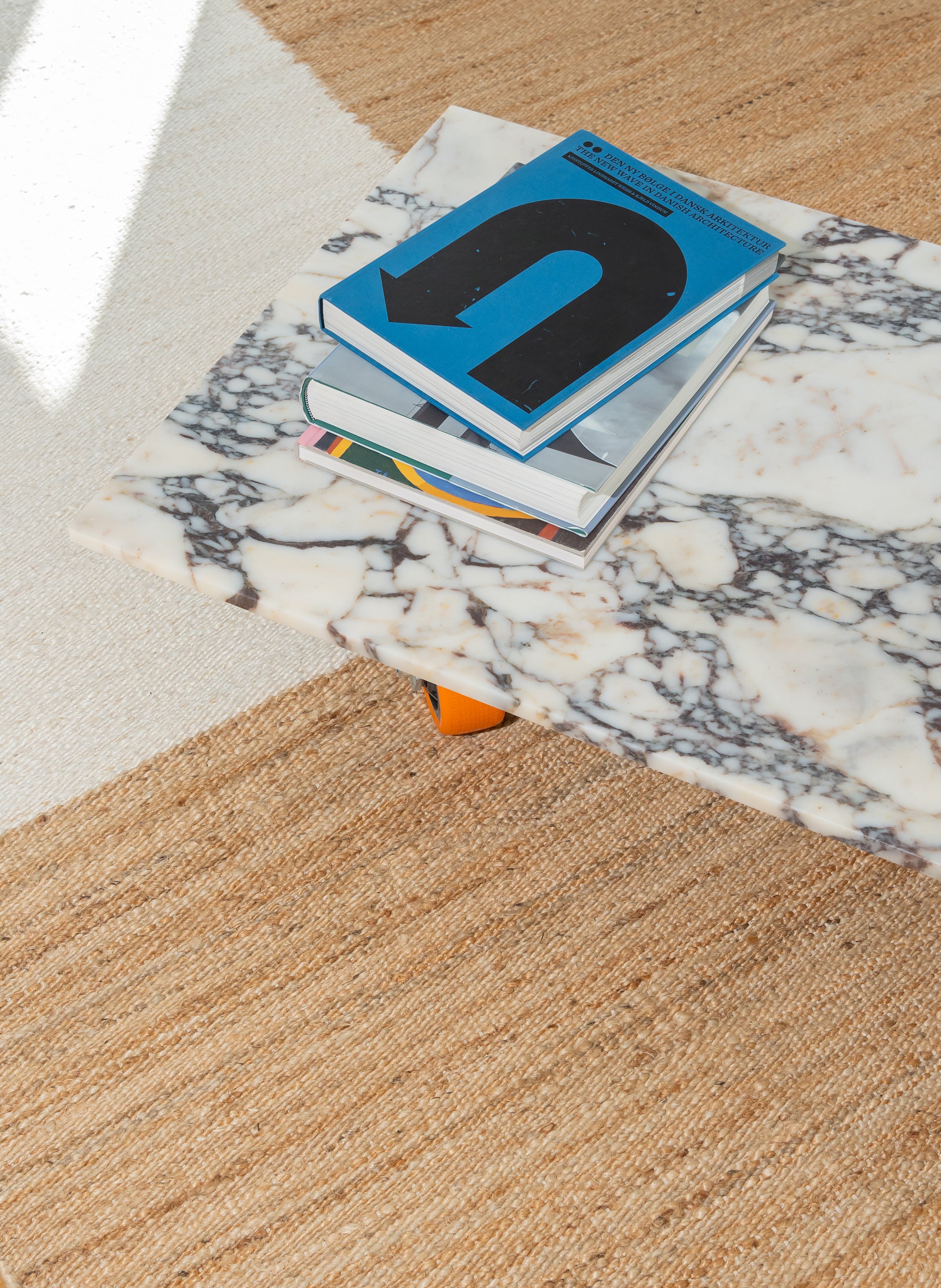 Jute Rug Big Checkered - White