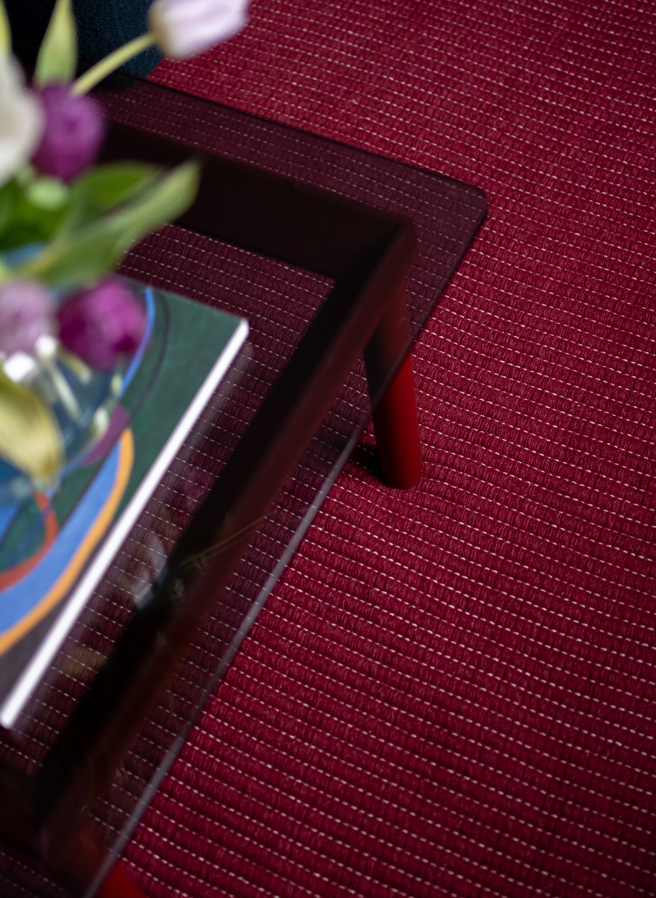 Wool Reversible Rug - Burgundy/Blue